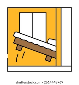 wardrobe bed line icon vector. wardrobe bed sign. isolated symbol illustration