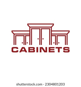 a wardrobe or cabinets company logo or icon vector illustration