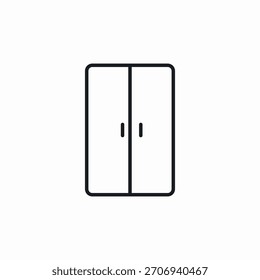 wardrobe closet icon sign vector