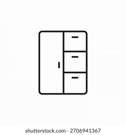 wardrobe closet icon sign vector