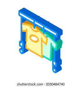 wardrobe with clothes for actor isometric icon vector. wardrobe with clothes for actor sign. isolated symbol illustration