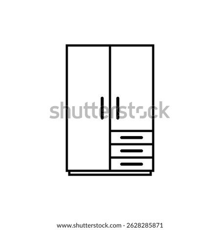wardrobe clothes closet icon vector