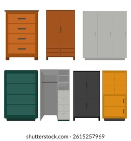 wardrobe collection with different shapes