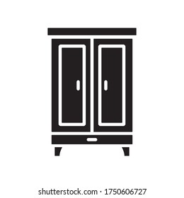 Wardrobe Cupboard Icon Design Vector Template