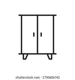 Wardrobe Cupboard Icon Design Vector Template