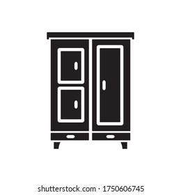 Plantilla de vectores de diseño del icono del portapapeles del armario
