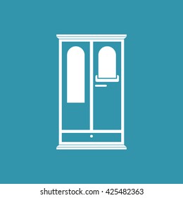 Wardrobe or Cupboard Icon. Eps-10.