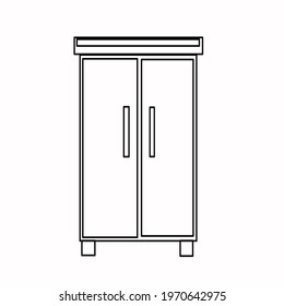 Wardrobe, dressing room, chest of drawers, console, shelving, loft, minimalism, mirror, furniture in the hallway, living room, tv, interior. Part of a set of furniture and interior accessories. 