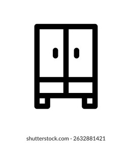 Guarda-roupa. Ícone de vetor de traçado editável.