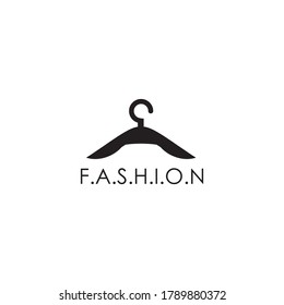 Wardrobe or fashion logo design with using hanger icon design