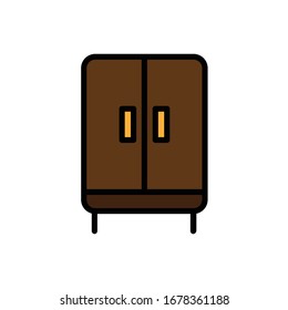 vestuario con ilustración vectorial de línea rellena