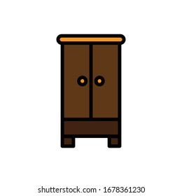 vestuario con ilustración vectorial de línea rellena