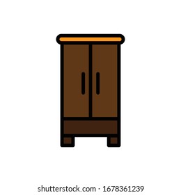 vestuario con ilustración vectorial de línea rellena