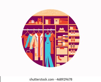 Wardrobe flat design