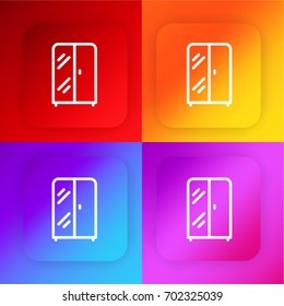 Wardrobe four color gradient app icon set
