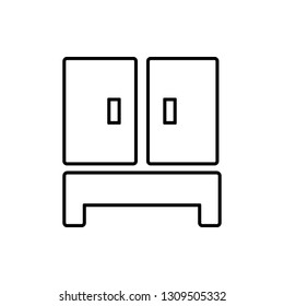 wardrobe glyph icon. Element of Furniture for mobile concept and web apps icon. Thin line icon for website design and development, app development