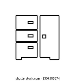 wardrobe glyph icon. Element of Furniture for mobile concept and web apps icon. Thin line icon for website design and development, app development
