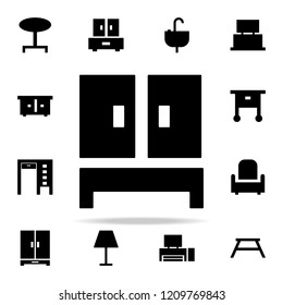wardrobe glyph icon. Furniture icons universal set for web and mobile