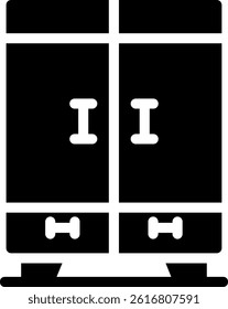 Wardrobe Glyph Vector Icon Design