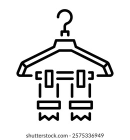 Wardrobe hanger linear style icon