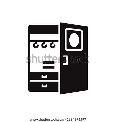 wardrobe icon collection .design style with background

