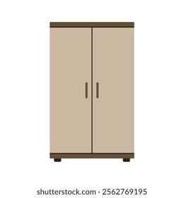 Wardrobe icon. Colored silhouette. Vertical front view. Vector simple flat graphic illustration. Isolated object on white background. Isolate.