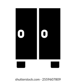 Wardrobe icon. Concept of furniture, storage, and organization.