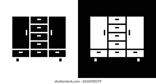 Wardrobe icon concept, vector illustration