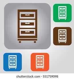 Wardrobe Icon. Cupboard Icon. Modern flat pictogram, business, marketing, internet concept.