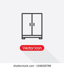 Wardrobe Icon, Cupboard Icon Vector Illustration Eps10