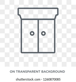 Wardrobe icon. Wardrobe design concept from Furniture and household collection. Simple element vector illustration on transparent background.