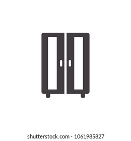 wardrobe icon design with glyph style. furniture collection series. vector illustration.