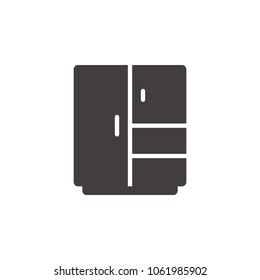 wardrobe icon design with glyph style. furniture collection series. vector illustration.