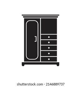 Wardrobe icon design isolated on white background