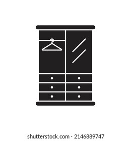 Wardrobe icon design isolated on white background
