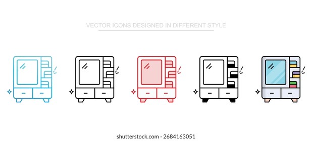 Design de ícone de guarda-roupa com ilustração de fundo branco