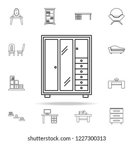 wardrobe icon. Furniture icons universal set for web and mobile