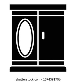 wardrobe icon glyph vector design