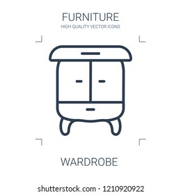 wardrobe icon. high quality line wardrobe icon on white background. from furniture collection flat trendy vector wardrobe symbol. use for web and mobile