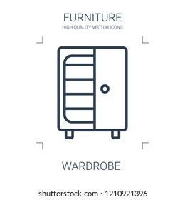 wardrobe icon. high quality line wardrobe icon on white background. from furniture collection flat trendy vector wardrobe symbol. use for web and mobile
