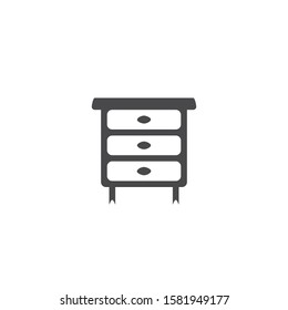 Wardrobe icon. Home furniture symbol. Logo design element