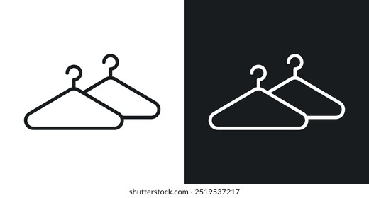 Wardrobe icon icons in black and white filled style