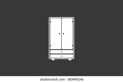 wardrobe icon illustration vector