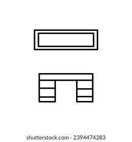 Wardrobe icon or item ,dream home décor, editable stroke eps 10