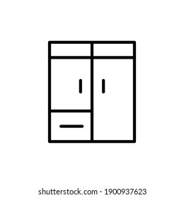 wardrobe icon line style vector for your web design