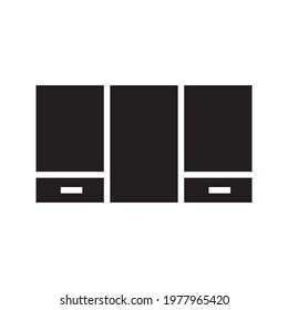 wardrobe icon line style vector on white backround