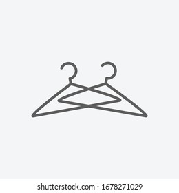 Wardrobe icon line symbol. Isolated vector illustration of icon sign concept for your web site mobile app logo UI design.