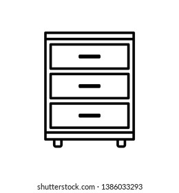 Wardrobe icon or logo in modern  style vector 