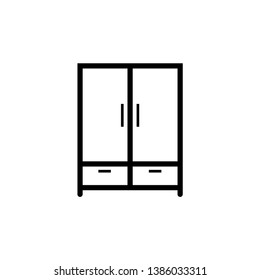 Wardrobe icon or logo in modern  style vector 