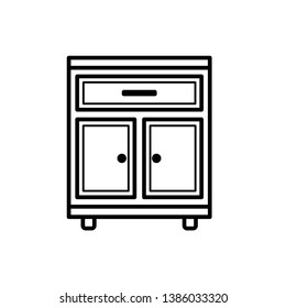 Wardrobe icon or logo in modern  style vector 